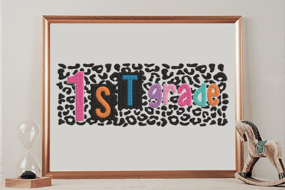 1st Grade Leopard: A Whimsical Embroidery Design for Every Fabric Project