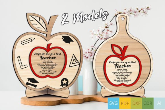 2 Teacher Apple Round Cutting Board Gift: A Thoughtful and Practical Present for Educators
