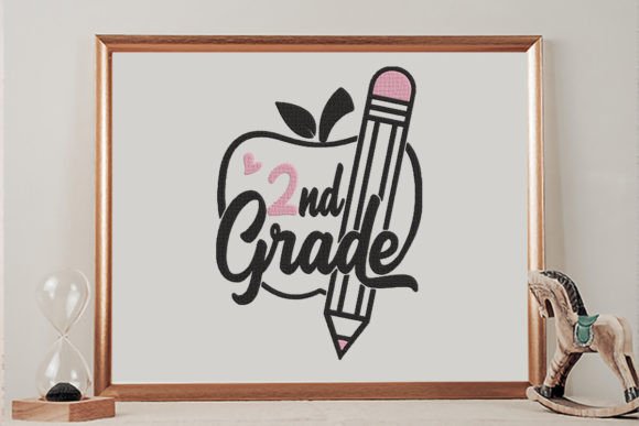 2nd Grade Apple Pencil Embroidery Design: A Whimsical Addition to Your Creative Projects