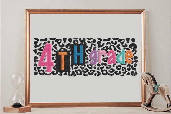 4th Grade Leopard Embroidery Design