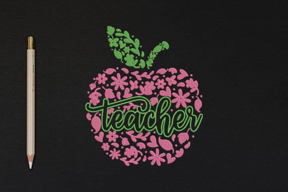 Apple Made of Flowers: A Whimsical Embroidery Design for Everyday Creativity