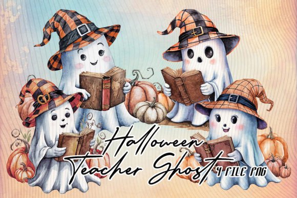 Cute Boo Ghost Teacher Halloween Design for Creative Projects