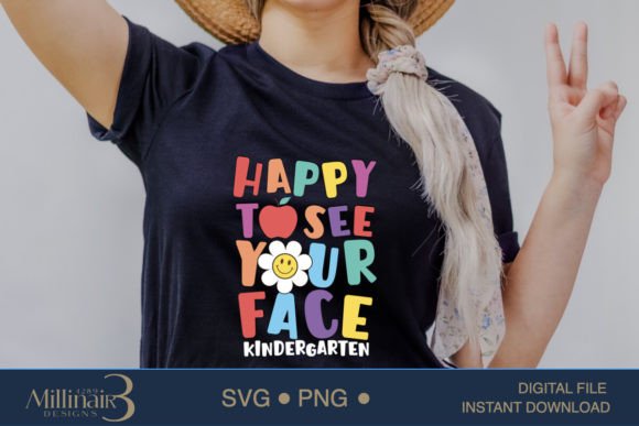 Happy to See You Face Teach Kindergarten