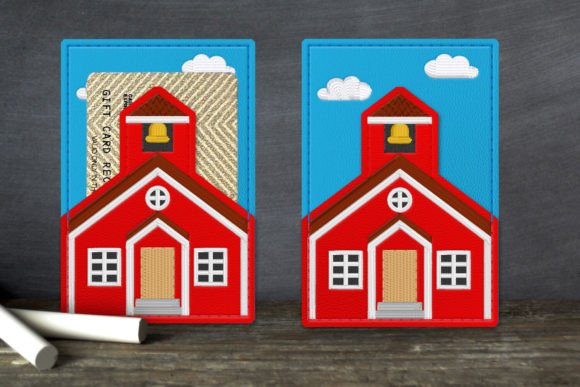 Schoolhouse Gift Card ITH Applique: A Creative and Practical Embroidery Design