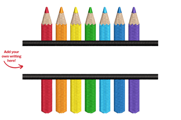 Split Colored Pencils Design for Creative Projects