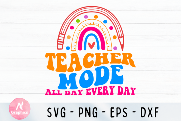 Teacher Mode All Day Every Day Wavy SVG: A Versatile Design Tool for Creative Projects